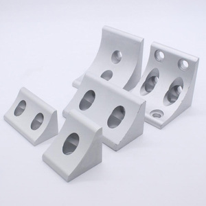 Aluminum Alloy Angle Bracket Connectors For 30 40 50 60mm Profiles Industrial Assembly Line Mounting L Shaped Oxidation Surface - Product Image 3