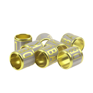 Duivenpoot <span class=keywords><strong>ring</strong></span> drager identificatiering holle gegraveerde letter aluminium rond gesloten fabrieksaanpassing - Product Image 2