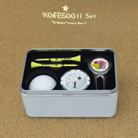 Coffret Cadeau de Golf Personnalisable avec Logo, Incluant Outils de Réparation de Divots, Tees, Marqueurs de Balle, Balles de Sport – 200 Ensembles en Métal Argenté OEM