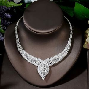 HIBRIDE, conjunto de anillo de pulsera africano único de lujo para mujer, boda, circonita cúbica, cristal, CZ, conjunto de joyería nupcial de Dubái, bisutería para mujer, Bijoux, N-1404 - Product Image 4