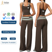 Conjunto Deportivo Personalizado con Logotipo, 2 Piezas, Diseño con Efecto Moldeador, Leggings que Levantan Glúteos y Moldean la Cintura, Ropa Deportiva para Correr, Yoga, Venta al Por Mayor