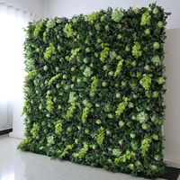 MoKtong Toile de fond murale florale sur le thème de la jungle tropicale 8ft x 8ft 5D avec mélange de palmiers Monstera réalistes en soie pour fête estivale