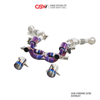 Pipa Knalpot Titanium Alloy Catted Downpipe dan Catback untuk Ferrari SF90 3.9T 2020-