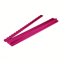 Support de jeu de Mahjong rose pour femmes, en bois, 19 pouces, avec support festonné et poussoir
