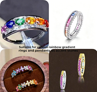 Agate synthétique ovale 3x4 mm style arc-en-ciel pour sertissage de bagues, pierres précieuses en vrac pour fabrication de bijoux et montage