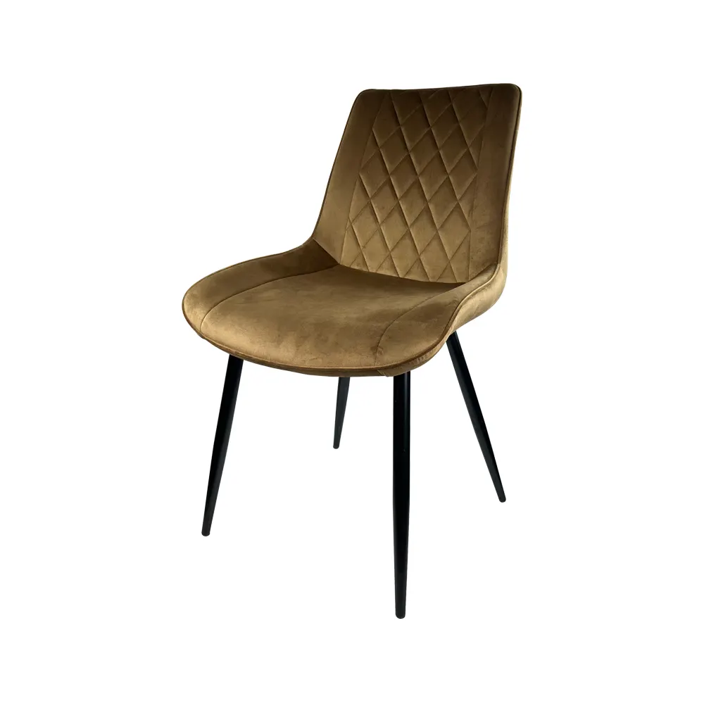 Muebles nórdicos para el hogar, restaurante, silla de terciopelo de cuero PU, sillas de comedor de ocio