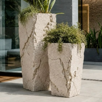 Pots à fleurs, jardinières, grandes jardinières d'extérieur, jardinières blanches, pots pour plantes, grands pots à plantes