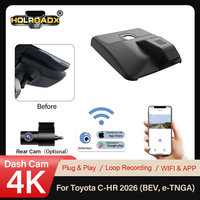 Caméra de tableau de bord double objectif Holroadx avant 4K UHD/arrière 1080P pour C-HR 2026 BEV e-TNGA avec Wi-Fi intégré, contrôle par application, Plug & Play, vision nocturne 1 an