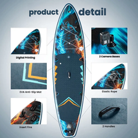 Planche à pagaie gonflable de luxe avec porte-cannes à pêche et siège confortable