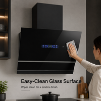 Hotte de cuisine murale à aspiration latérale automatique à commande tactile avec moteur en cuivre, campana extractora 90 cm