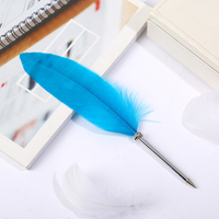 Stylo à bille plume coloré pour calligraphie plume brosse cadeau promotionnel 34-35cm
