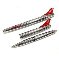 Stylo en métal d'aviation original avec empennage OEM, cadeaux exquis pour les pilotes, stylo souvenir pour les compagnies aériennes, stylo en métal pour FBO