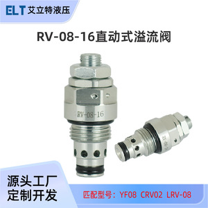 Rv-08-16 วาล์วระบายแรงดันไฮดรอลิก 17-250 บาร์ แบบปรับแรงดันได้ชนิดคาร์ทริดจ์ สำหรับระบบน้ำมันอุตสาหกรรม - Product Image 4