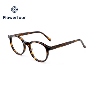 Montatura per Occhiali Flowerfour in Stile Semplice e Rotondo, Lussuosa e Trendy in Acetato Spesso per Uomo e Donna - Product Image 5