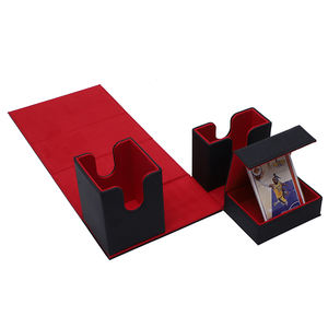 Pour <span class=keywords><strong>Deck</strong></span> Box Fashion Pu Material Flip Tcg Storage Toploader Poke Mon <span class=keywords><strong>Deck</strong></span> Box Insertion verticale de 100 cartes + porte-carte - Product Image 3