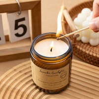 Bougies parfumées en cire de soja 8oz faites à la main sur mesure en vente de gros pour pot en verre avec mèche en coton écologique avec couvercle en métal