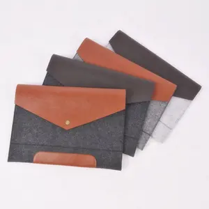 A4 Felt Document Bag Office Stationery Felt File Folder Briefcase Soft Envelope Bag Felt Portfolio Bag