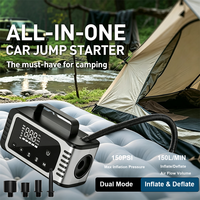 Démarreur de voiture multifonction 6000A avec pompe à air, aspirateur, batterie externe et lumière LED pour voitures, camions, SUV et motos