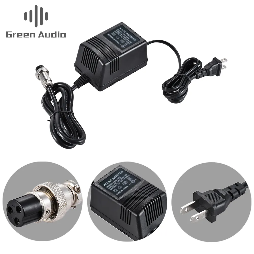 Adaptador de fonte de alimentação para console, conector de 3 pinos ac GAZ-DC04 18v 350ma 110v, entrada eua plug ac 110v50hz 16w