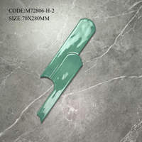 Carreaux de céramique pleine masse 70x280mm motif plume de luxe pour murs de douche de spa moderne, faits à la main, brillants et antidérapants