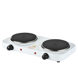 Electric Household Low Price 2 Burners 2000W High Stainless Steel Induction Solid Hotplate White Multi Temperature Control Easy - Product Image 1