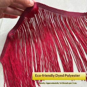 Accessoires en dentelle <span class=keywords><strong>à</strong></span> pompons en stock, 100% polyester, rangées de pompons de 10 <span class=keywords><strong>à</strong></span> 30 cm, pour vêtements de scène, rideaux de lanterne, ruban décoratif DIY - Product Image 2