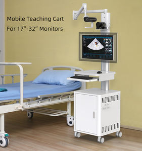 Troli Rumah Sakit Telemedis yang Dapat Disesuaikan, Kereta Medis, Braket Kamera, Lengan Komputer untuk Pengajaran Jarak Jauh, Plastik ABS Likaymo - Product Image 4