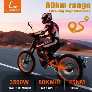Motocicleta Eléctrica Todoterreno KUGOO WISH 04 80km/h 3700W 60V Ciclomotor Eléctrico E Dirt Bike con Neumático de 24 Pulgadas - Product Image 2