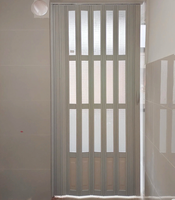 Porte coulissante pliante latérale en polycarbonate transparent, porte de sécurité moderne pour la maison, porte en plastique pliante, portes intérieures