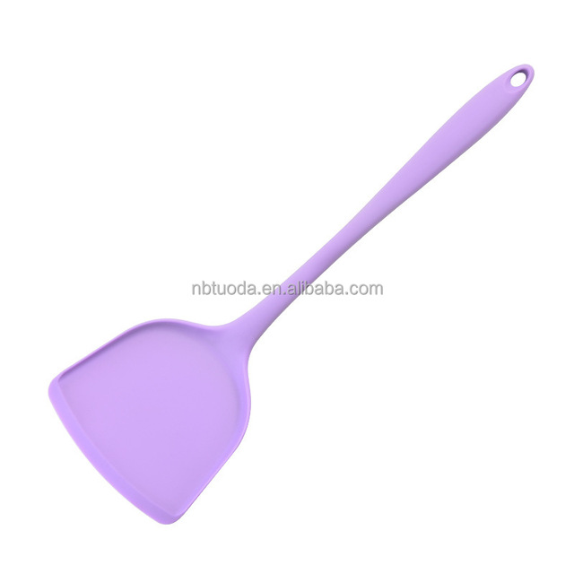 Silicone Spatulas 12.8 Inch Rubber Turner Spatula Heat Resistant Seamless One Piece Design Non-Stick Spatula Flexible Scrapers