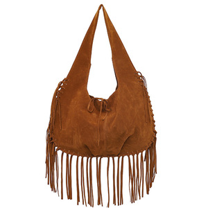 Nuove <span class=keywords><strong>borse</strong></span> <span class=keywords><strong>Vintage</strong></span> borsa con nappe bohémien borsa a tracolla in finta pelle scamosciata Hobo borsa a tracolla in pelle scamosciata verde da donna - Product Image 5