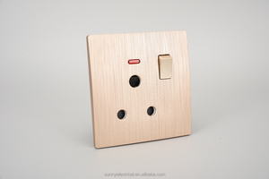 Prises murales électriques couleur or Royaume-Uni Afrique <span class=keywords><strong>Malte</strong></span> Maldives, simples et doubles, avec USB, panneau PC, CE - Product Image 2