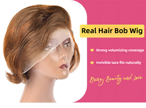 YEUNG BEAUTY Parrucca Bob da 8 Pollici 13*4 con Frontale in Pizzo, Alta Densità, Capelli Umani Vergini, Capelli Grezzi Vietnamiti per Donne Nere - Vendita Calda - Product Image 3
