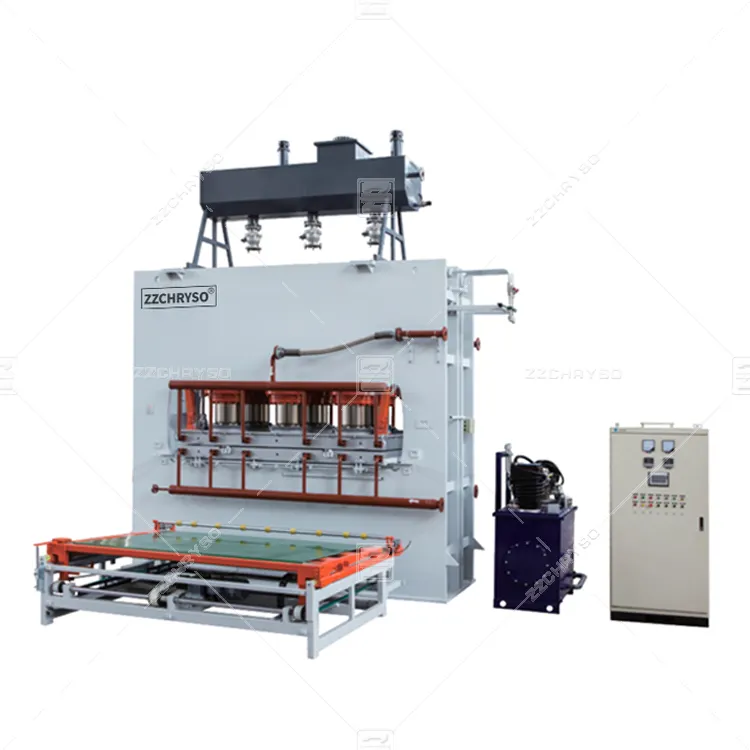 Máquina hidráulica de prensado en caliente para puerta, laminada de melamina, 1200T, para láminas laminadas de MDF HDF