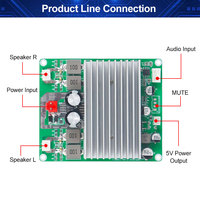 VIRE 110W * 2 Carte amplificateur numérique de scène arrière pure à double canal TPA3221 Classe D Subwoofer Amplificateur à double canal stéréo élevé
