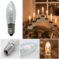 Ampoule de Noël E10 C6 10-55V 0.2W, ampoule de rechange pour arche de bougies suédoises, pont de bougies de l'Avent scandinave