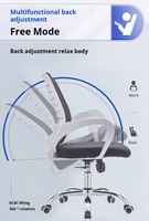 Chaise de bureau ergonomique à dossier mi-haut en maille, appui-tête réglable, design moderne, rotation confortable pour s'incliner, pour salle de conférence