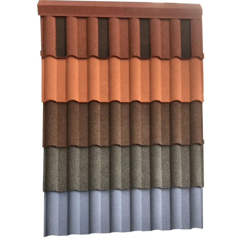 Newest building construction materials for house roof color stone coated metal roof tiles