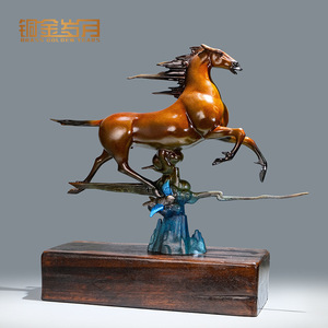 Copper Art Workshop Flying Horse Brass Ornament <b>Creative</b> Design Business <b>Gift</b> - Product Image 1