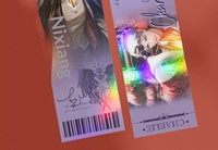 Billets laser personnalisés en papier avec film nacré, cartes créatives anime auto-imprimées, impression de logo personnalisée