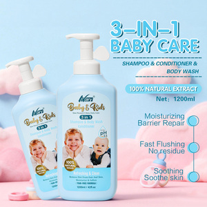 Gel <span class=keywords><strong>Douche</strong></span>, Shampoing et Après-Shampoing 3-en-1 Bio Nary pour Bébé – Sans Larmes, Nettoyage Doux Cheveux et Peau, Extraits Naturels, Approuvé par les Mamans - Product Image 2
