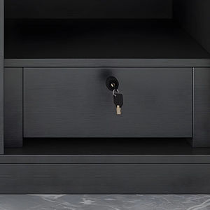 Armadio a 6 Ante Scorrevoli in Stile Minimalista di Lusso, Grigio, con Mobile Superiore e Laterale per Arredamento Domestico - Product Image 3