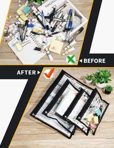 <span class=keywords><strong>Carpeta</strong></span> de lápices de regalo escolar para estudiantes de alta transparencia, bolsa de Archivo de Documentos, bolsa de almacenamiento para el cuidado del bebé, bolsa impermeable con cremallera para maquillaje - Product Image 6