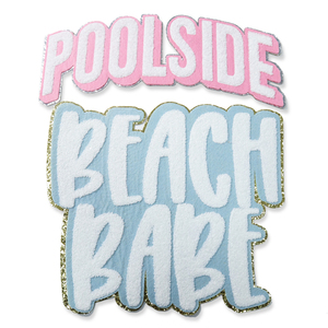 Wholesale Glitter Chenille Logo Style Patch Iron on Chenille Patch - Product Image 1