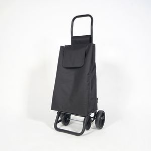 Bolsas de compras negras ligeras con logotipos Carrito de compras plegable Carrito de compras de 4 <span class=keywords><strong>ruedas</strong></span> de gran capacidad - Product Image 2