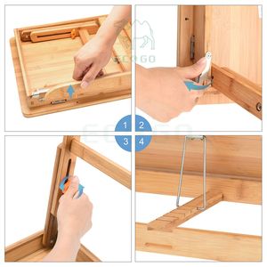 Bois Portable Pliant Table D'ordinateur Portable Bureau Stand Plateau Bambou Table D'ordinateur Portable Lit Bureau D'ordinateur En Bois Ordinateur Portable Bureau - Product Image 3