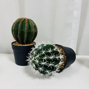 <span class=keywords><strong>Cactus</strong></span> Artificial en Maceta de Plástico de 20 cm de Alto para Decoración del Hogar, Escritorio, Plantas Verdes Duraderas Resistentes a Caídas, Bodas, Navidad - Product Image 3
