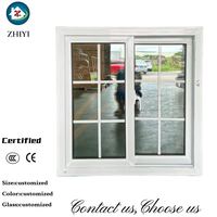 Fenêtre coulissante UPVC résistante aux ouragans, verre teinté, pour grand balcon, avec vue panoramique et ouverture large
