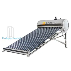 80L 100L 200L 300L ungedrucktes Vakuumrohr 80 Ltr Drucklose Solar-Wassergeysir Typen Preis Drucklose Solar-Wasserheizung