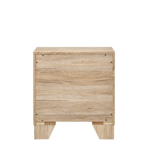 Natural Finish 2 <b>Drawer</b> Contemporary Nightstand Wooden Bedroom Furniture 1pc - Product Image 5